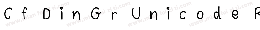 Cf DinGr Unicode Reg字体转换